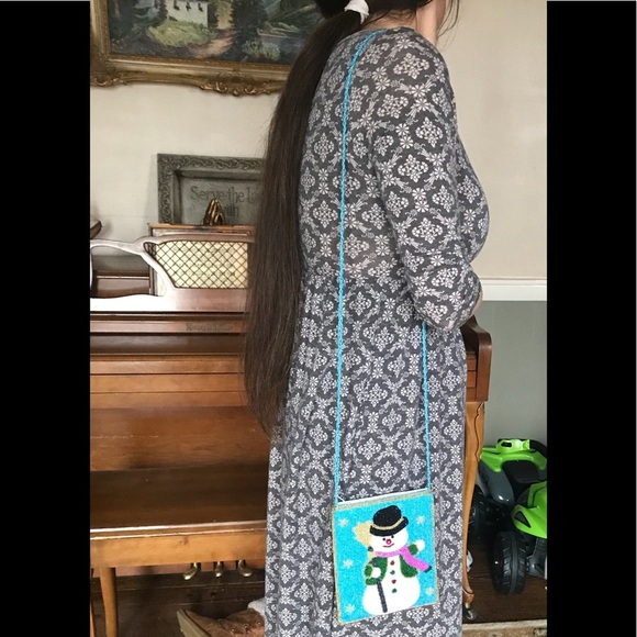 Rare Ermo Collection Beaded Snowman Handbag 148.00‼️FINAL SALE - Picture 4 of 8